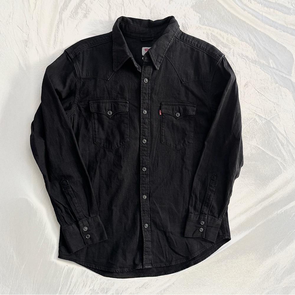 Classic Levis black western style shirt L